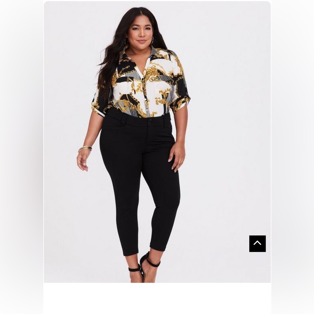 Torrid - Georgette Button-Down Chain Stripe Pullo… - image 2